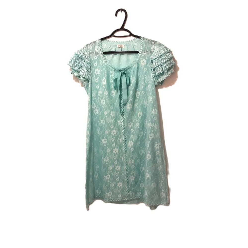 Vintage Hanro Nightgown Slip Dress Swiss Lace Floral Size 40